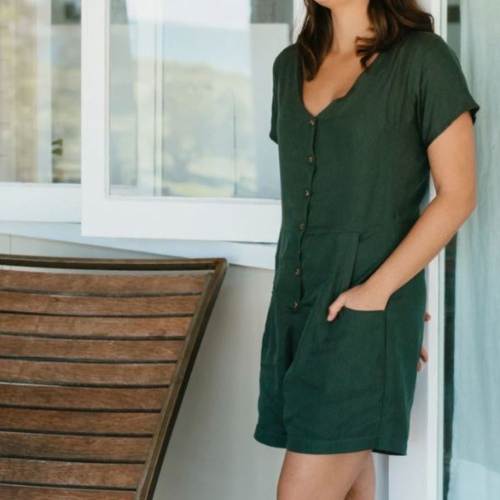 NWT Eco friendly Tasi Travels Romper / Tencel & Hemp 🌾 - Picture 4 of 5